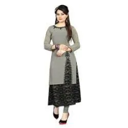 Jivantika red white kurti, Fabric Silk