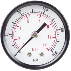 2 Inch Pressure Gauge, Pressure Range 0 to 25 bar0 to 60 psi