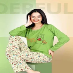 Full Embose Pipping Nightwear, Fabric Cotton
