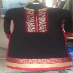 Gorgeous Floor Lenght Kurti With Embroidery And Mirror Work, Sleeve Type 34 Sleeve