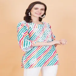 Designer Cotton kurti, Sleeve Type Half Sleeve