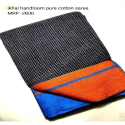 Ladies Handloom Cotton Saree, Saree Length 63 m with blouse piece