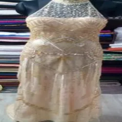 Ladies Long Gown, Sleeves Type 34th Sleeves