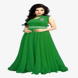 DESIGNER DIGITAL PRINTED GOWN WITH DUPATTA, Stitch Type Stitched
