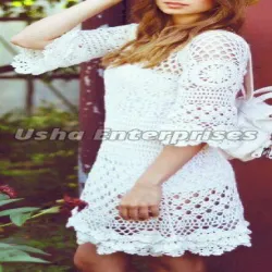 Ladies Fancy One Piece Dress, Fabric Rayon