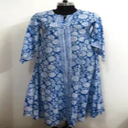 Oem Factory Made Sleeves Floral Printing Ladies Knee- Maxi Dress For Women, Brand Sana Crafts