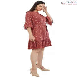 Brand GUJRAL Fashion, Size S M L XL Multicolor Ladies Batik Umbrella Dress, Fabric Rayon