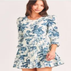 Ladies Block Printed Dress, Occasion CASUAL WEAR