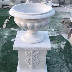 White Modern Marble Pots