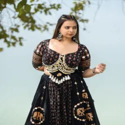 Mirror Work Choli With Skirt, Wash Care Handwash