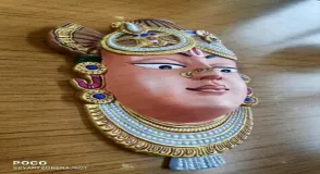 Fiber Buddha Wall Mural, Material Fiber
