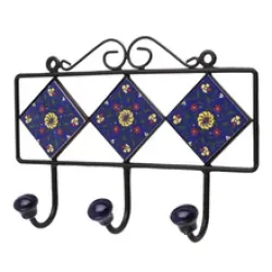Sunhearrt Ceramic Art Floral Brown Tile, Finish matt