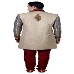 Cotton, Chanderi Cotton Designer Sherwani, Size Small, Medium, Large, XL