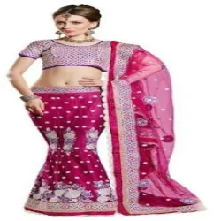Gray Embroidered Lehenga Choli Set, Brand Gunj Fashion