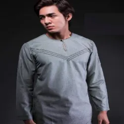 Navy Long Aari Embroidered Kurta, XL, Size 38, 40, 42, 44