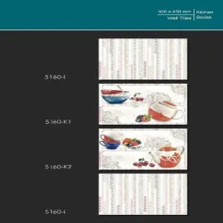 Designer Printed Kitchen Tile, Size 12 x 18 inches