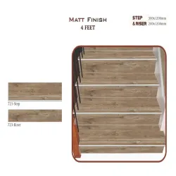 Matt Step Riser Stair Tiles, Color Quartz