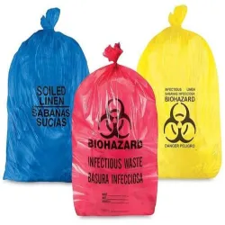 Biohazard Disposable Bags With Warning Label, Capacity 20 Liter
