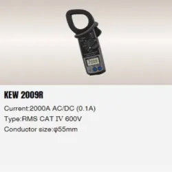 Clamp On TRMS Power Meter With 3F Adapter, Battery Life 200 Hours