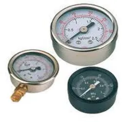 MS Utility Pressure Gauges, Dial Material Aluminium, black graduation on white background