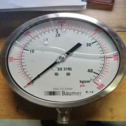 Glycerine Filled Complete SS Bourdon Type Pressure Gauge, Use Liquid